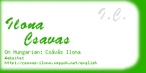 ilona csavas business card