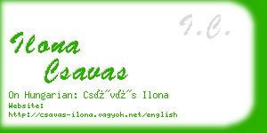 ilona csavas business card